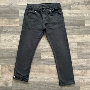 31x28 UNIQLO Selvedge Slim Fit Jeans Men’s Black Stretch Zip Fly